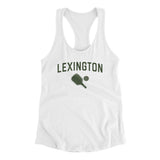 Lexington Pickleball Women's Racerback Tank-White-Allegiant Goods Co. Vintage Sports Apparel