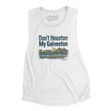 Don't Houston My Galveston Women's Flowey Scoopneck Muscle Tank-White-Allegiant Goods Co. Vintage Sports Apparel