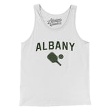 Albany Pickleball Men/Unisex Tank Top-White-Allegiant Goods Co. Vintage Sports Apparel