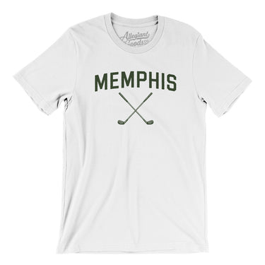 Memphis Golf Men/Unisex T-Shirt-White-Allegiant Goods Co. Vintage Sports Apparel