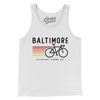 Baltimore Cycling Men/Unisex Tank Top-White-Allegiant Goods Co. Vintage Sports Apparel