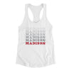 Madison Repeat Women's Racerback Tank-White-Allegiant Goods Co. Vintage Sports Apparel