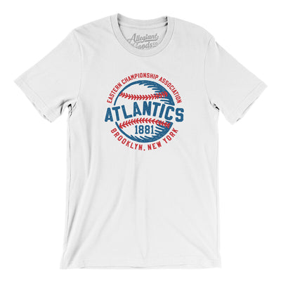 Brooklyn Atlantics Men/Unisex T-Shirt-White-Allegiant Goods Co. Vintage Sports Apparel