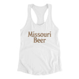 Missouri Beer Women's Racerback Tank-White-Allegiant Goods Co. Vintage Sports Apparel