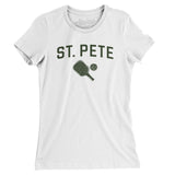 St. Pete Pickleball Women's T-Shirt-White-Allegiant Goods Co. Vintage Sports Apparel