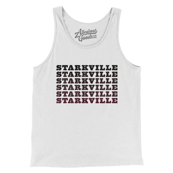 Starkville Repeat Men/Unisex Tank Top-White-Allegiant Goods Co. Vintage Sports Apparel