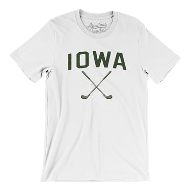 Iowa Golf Men/Unisex T-Shirt-White-Allegiant Goods Co. Vintage Sports Apparel