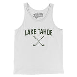 Lake Tahoe Golf Men/Unisex Tank Top-White-Allegiant Goods Co. Vintage Sports Apparel