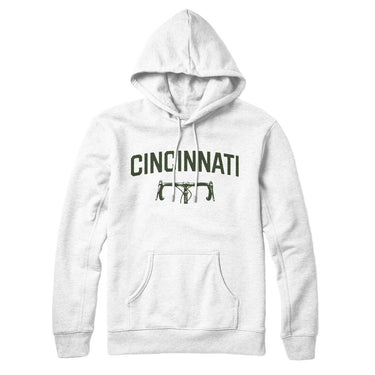 Cincinnati Cycling Hoodie-White-Allegiant Goods Co. Vintage Sports Apparel