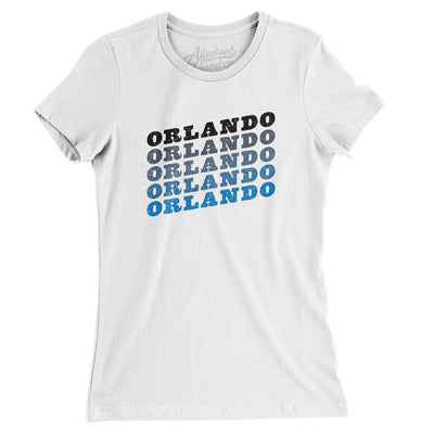 Orlando Vintage Repeat Women's T-Shirt-White-Allegiant Goods Co. Vintage Sports Apparel