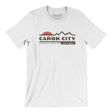 Cañon City Mountain Sunset Men/Unisex T-Shirt-White-Allegiant Goods Co. Vintage Sports Apparel