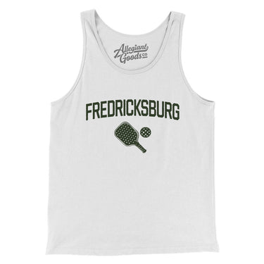 Fredericksburg Pickleball Men/Unisex Tank Top-White-Allegiant Goods Co. Vintage Sports Apparel