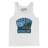 Acadia National Park Badge Men/Unisex Tank Top-White-Allegiant Goods Co. Vintage Sports Apparel