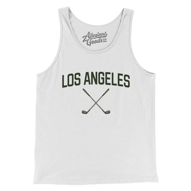 Los Angeles Golf Men/Unisex Tank Top-White-Allegiant Goods Co. Vintage Sports Apparel