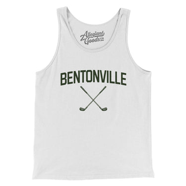 Bentonville Golf Men/Unisex Tank Top-White-Allegiant Goods Co. Vintage Sports Apparel