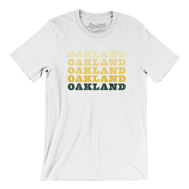 Oakland Repeat Men/Unisex T-Shirt-White-Allegiant Goods Co. Vintage Sports Apparel