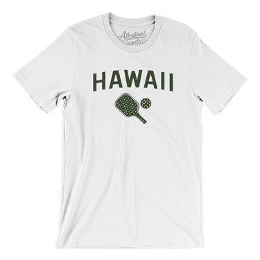 Hawaii Pickleball Men/Unisex T-Shirt-White-Allegiant Goods Co. Vintage Sports Apparel