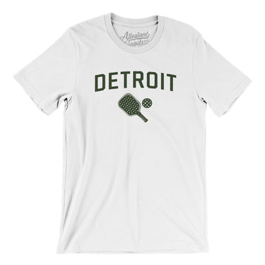 Detroit Pickleball Men/Unisex T-Shirt-White-Allegiant Goods Co. Vintage Sports Apparel