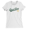 Green Bay Vintage Script Women's T-Shirt-White-Allegiant Goods Co. Vintage Sports Apparel