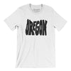 Oregon State Shape Text Men/Unisex T-Shirt-White-Allegiant Goods Co. Vintage Sports Apparel