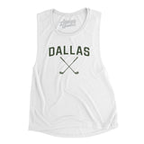 Dallas Golf Women's Flowey Scoopneck Muscle Tank-White-Allegiant Goods Co. Vintage Sports Apparel