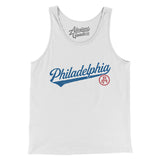 Philadelphia Vintage Script Men/Unisex Tank Top-Allegiant Goods Co. Vintage Sports Apparel