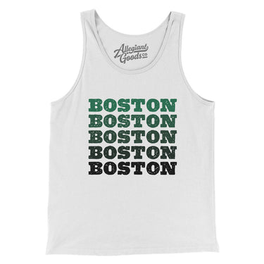 Boston Repeat Men/Unisex Tank Top-White-Allegiant Goods Co. Vintage Sports Apparel