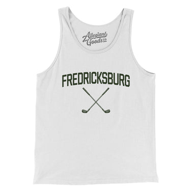 Fredericksburg Golf Men/Unisex Tank Top-White-Allegiant Goods Co. Vintage Sports Apparel