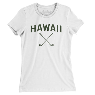 Hawaii Golf Women's T-Shirt-White-Allegiant Goods Co. Vintage Sports Apparel