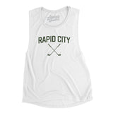 Rapid City Golf Women's Flowey Scoopneck Muscle Tank-White-Allegiant Goods Co. Vintage Sports Apparel