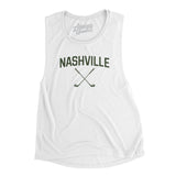 Nashville Golf Women's Flowey Scoopneck Muscle Tank-White-Allegiant Goods Co. Vintage Sports Apparel