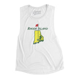Rhode Island Golf Women's Flowey Scoopneck Muscle Tank-White-Allegiant Goods Co. Vintage Sports Apparel