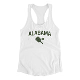 Alabama Pickleball Women's Racerback Tank-White-Allegiant Goods Co. Vintage Sports Apparel