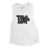 Iowa State Shape Text Women's Flowey Scoopneck Muscle Tank-Allegiant Goods Co. Vintage Sports Apparel