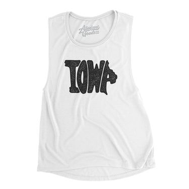 Iowa State Shape Text Women's Flowey Scoopneck Muscle Tank-Allegiant Goods Co. Vintage Sports Apparel