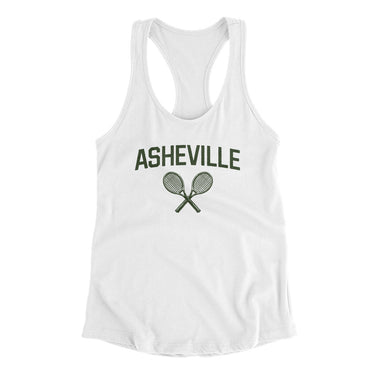 Asheville Tennis Women's Racerback Tank-White-Allegiant Goods Co. Vintage Sports Apparel