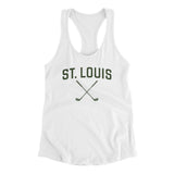 St. Louis Golf Women's Racerback Tank-White-Allegiant Goods Co. Vintage Sports Apparel