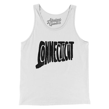 Connecticut State Shape Text Men/Unisex Tank Top-Allegiant Goods Co. Vintage Sports Apparel