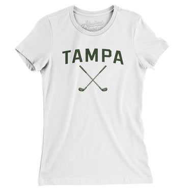Tampa Golf Women's T-Shirt-White-Allegiant Goods Co. Vintage Sports Apparel