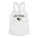 Las Vegas Pickleball Women's Racerback Tank-White-Allegiant Goods Co. Vintage Sports Apparel