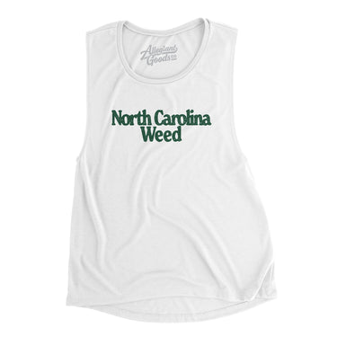 North Carolina Weed Women's Flowey Scoopneck Muscle Tank-Allegiant Goods Co. Vintage Sports Apparel