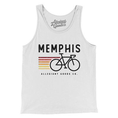 Memphis Cycling Men/Unisex Tank Top-White-Allegiant Goods Co. Vintage Sports Apparel