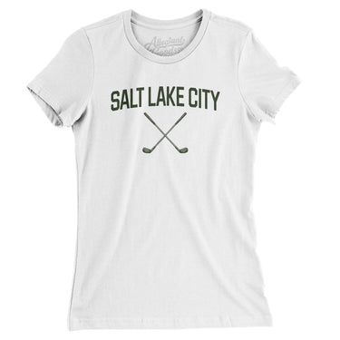 Salt Lake City Golf Women's T-Shirt-White-Allegiant Goods Co. Vintage Sports Apparel