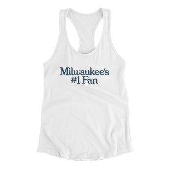 Milwaukee's Number 1 Fan Women's Racerback Tank-Allegiant Goods Co. Vintage Sports Apparel