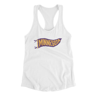 Minnesota Pennant Women's Racerback Tank-Allegiant Goods Co. Vintage Sports Apparel