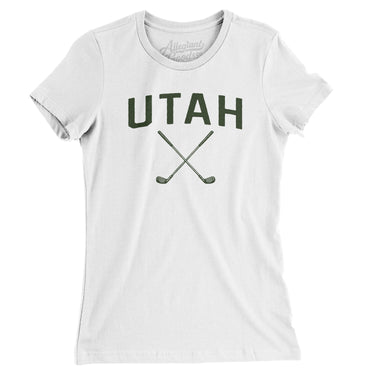 Utah Golf Women's T-Shirt-White-Allegiant Goods Co. Vintage Sports Apparel