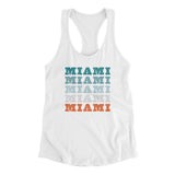 Miami Repeat Women's Racerback Tank-Allegiant Goods Co. Vintage Sports Apparel
