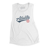 Atlanta Vintage Script Women's Flowey Scoopneck Muscle Tank-Allegiant Goods Co. Vintage Sports Apparel