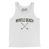 Myrtle Beach Golf Men/Unisex Tank Top-White-Allegiant Goods Co. Vintage Sports Apparel