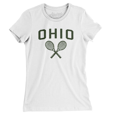 Ohio Tennis Women's T-Shirt-White-Allegiant Goods Co. Vintage Sports Apparel